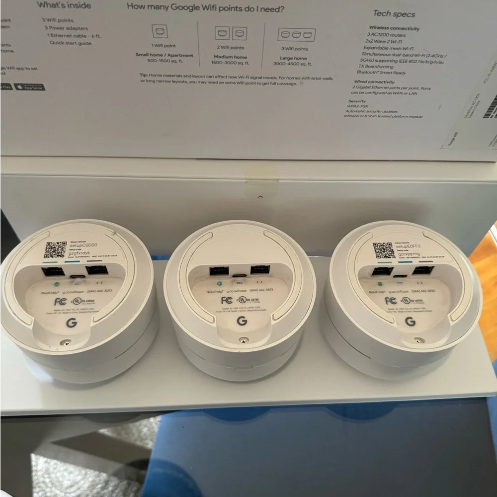 Google Nest WiFi System 3-Pack Model NLS-1304 (White)